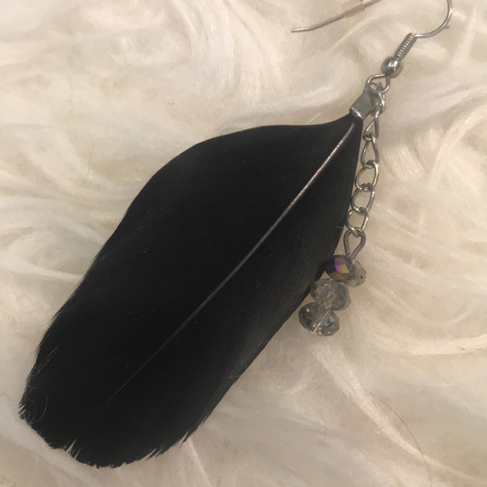 Black Feather Earrings